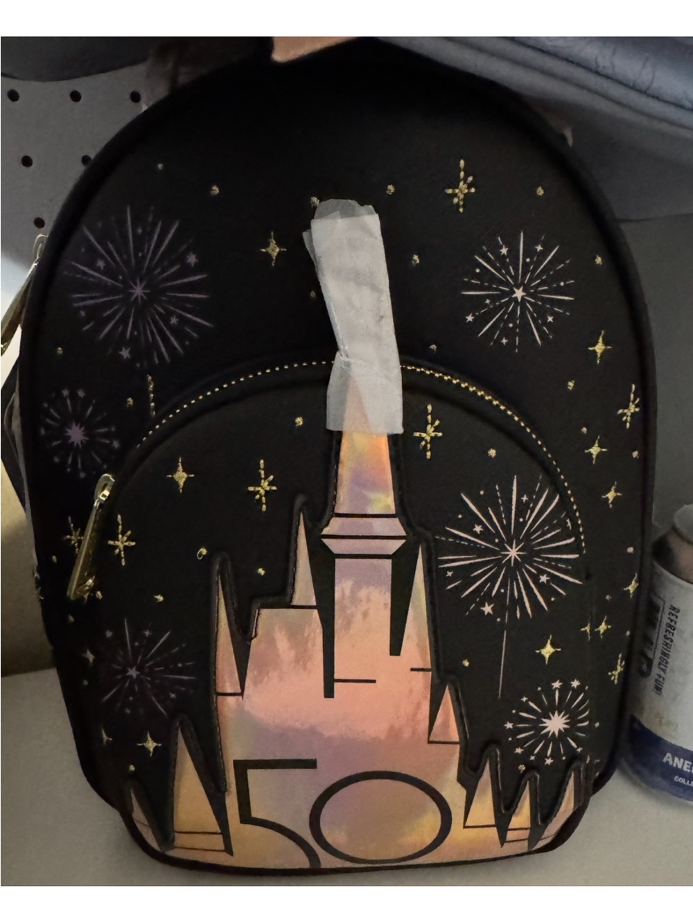 50th Anniversary Loungefly Castle Iridescent Mini Backpack  NWT E28